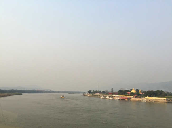 Golden Triangle View with Laos on the right and Myanmar on the left
