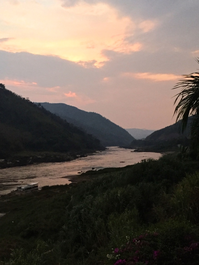 View of the Mekong at sunset